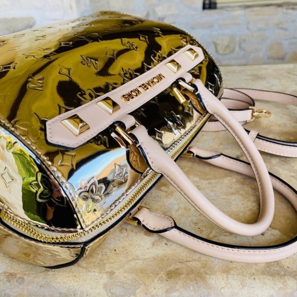 NWT Michael Kors Metallic Mirrored Satchel&wallet - Picture 4 of 14